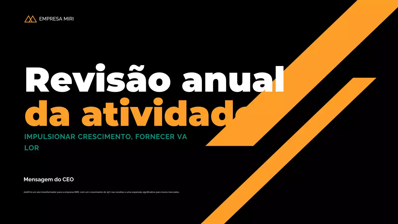 relatório de empresa negra moderna