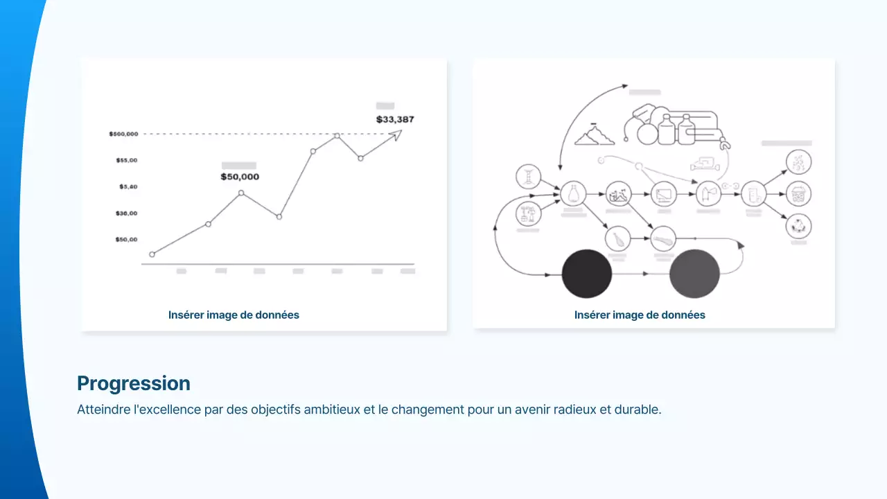 plan d'affaires pour la stratégie de marketing de blue modern