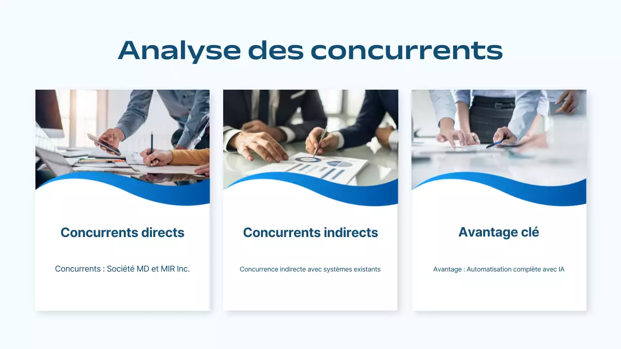 plan d'affaires pour la stratégie de marketing de blue modern