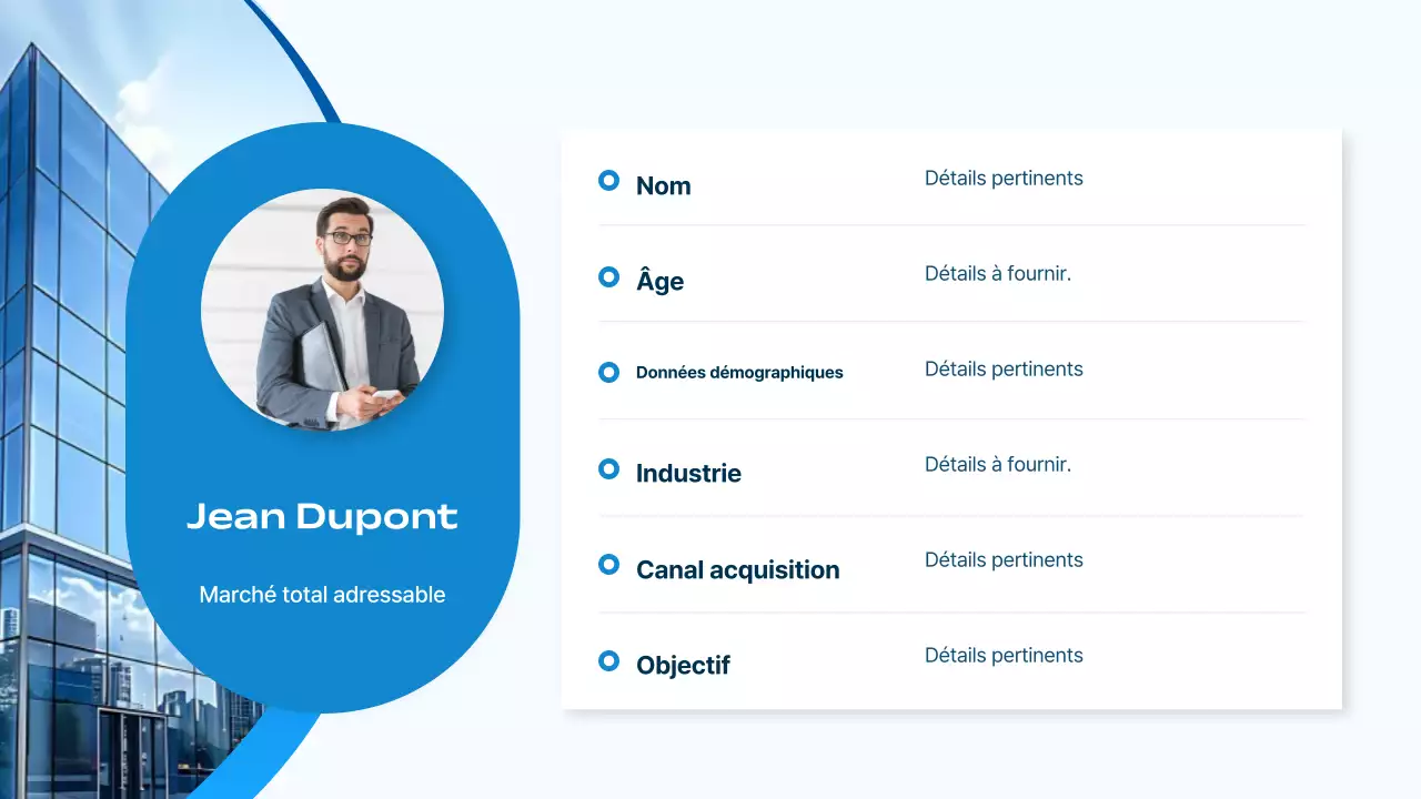 plan d'affaires pour la stratégie de marketing de blue modern