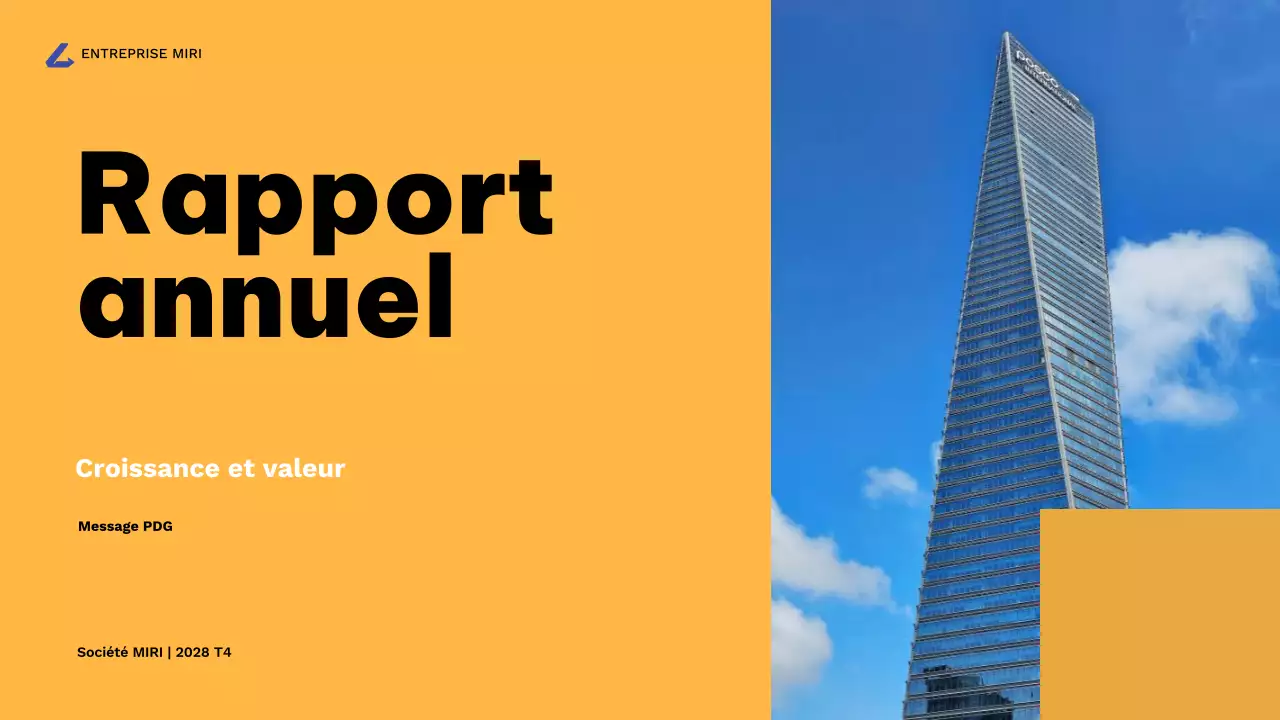 rapport d'activité moderne orange