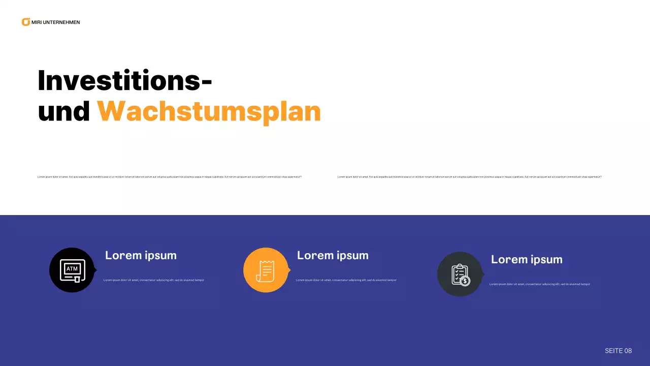 blue modern business report