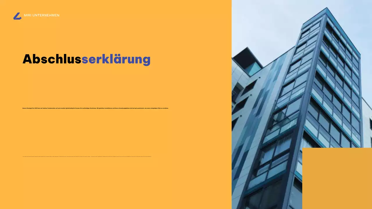 orange modern business report