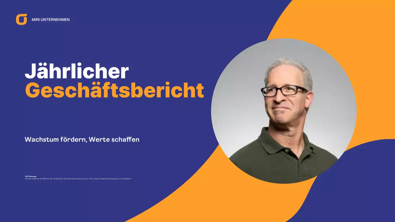 blue modern business report