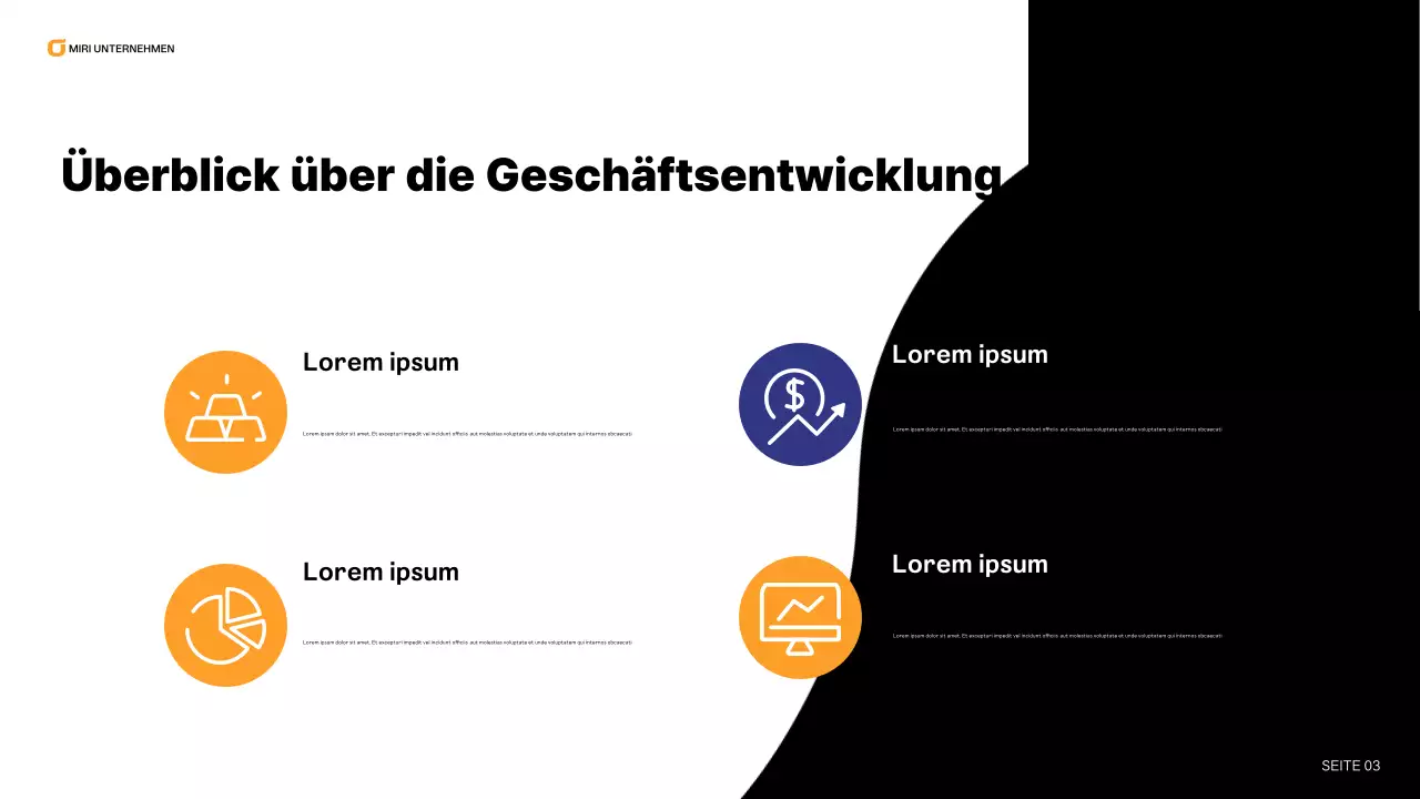 blue modern business report