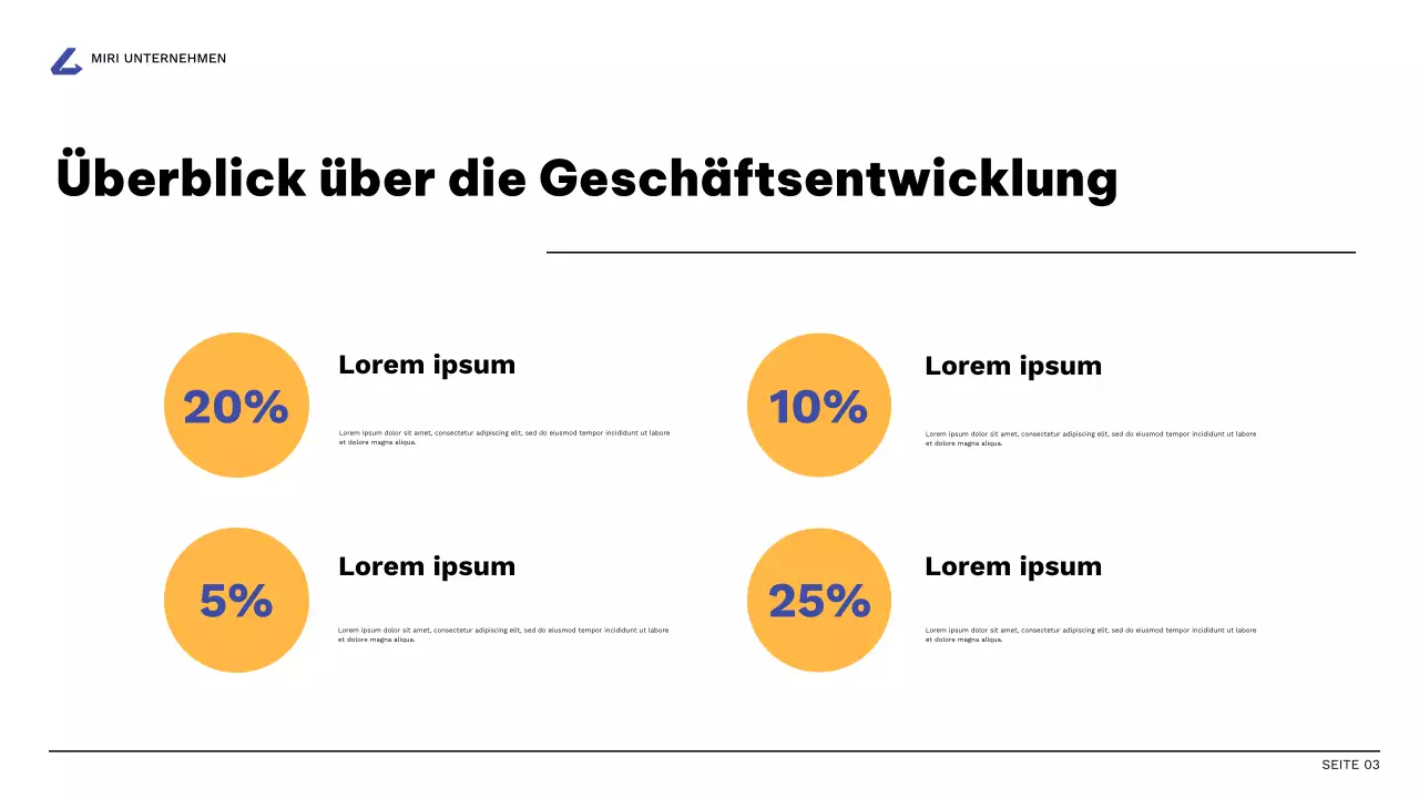 orange modern business report