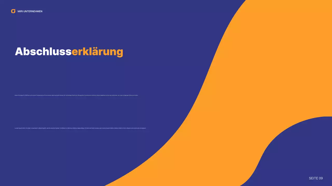 blue modern business report