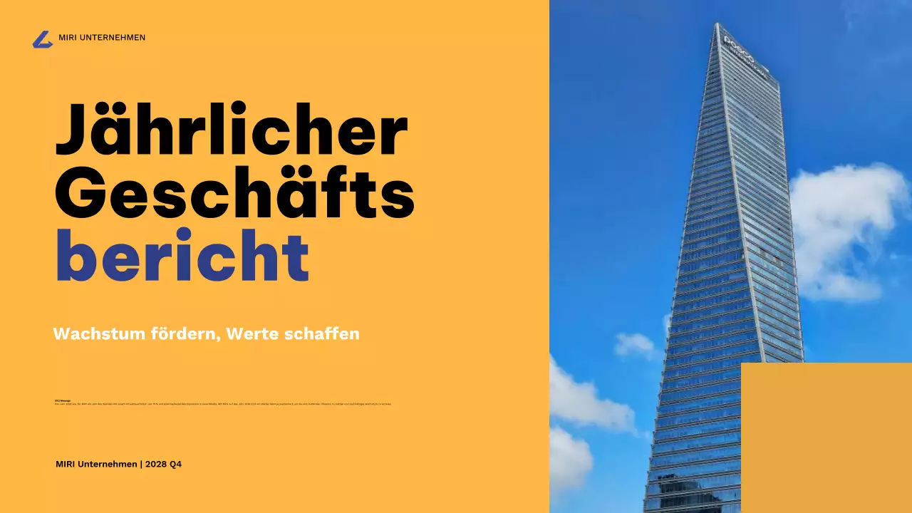 orange modern business report