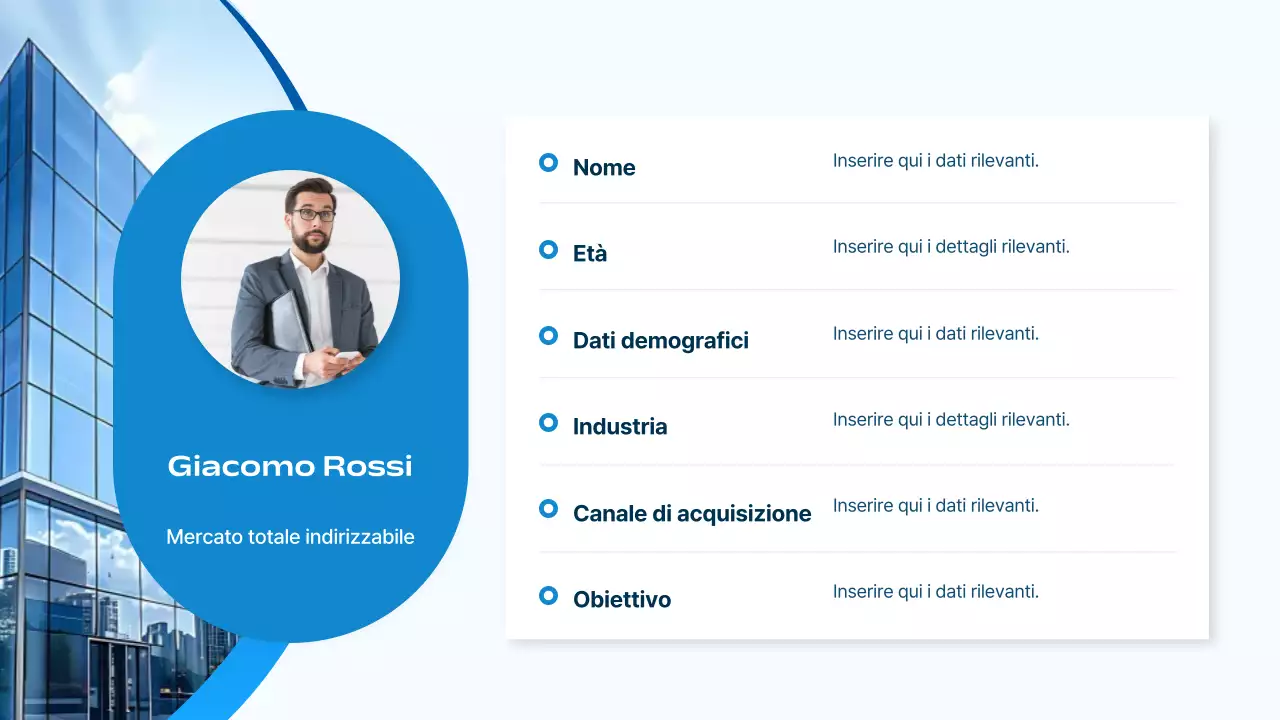 strategia di marketing blu moderno piano aziendale