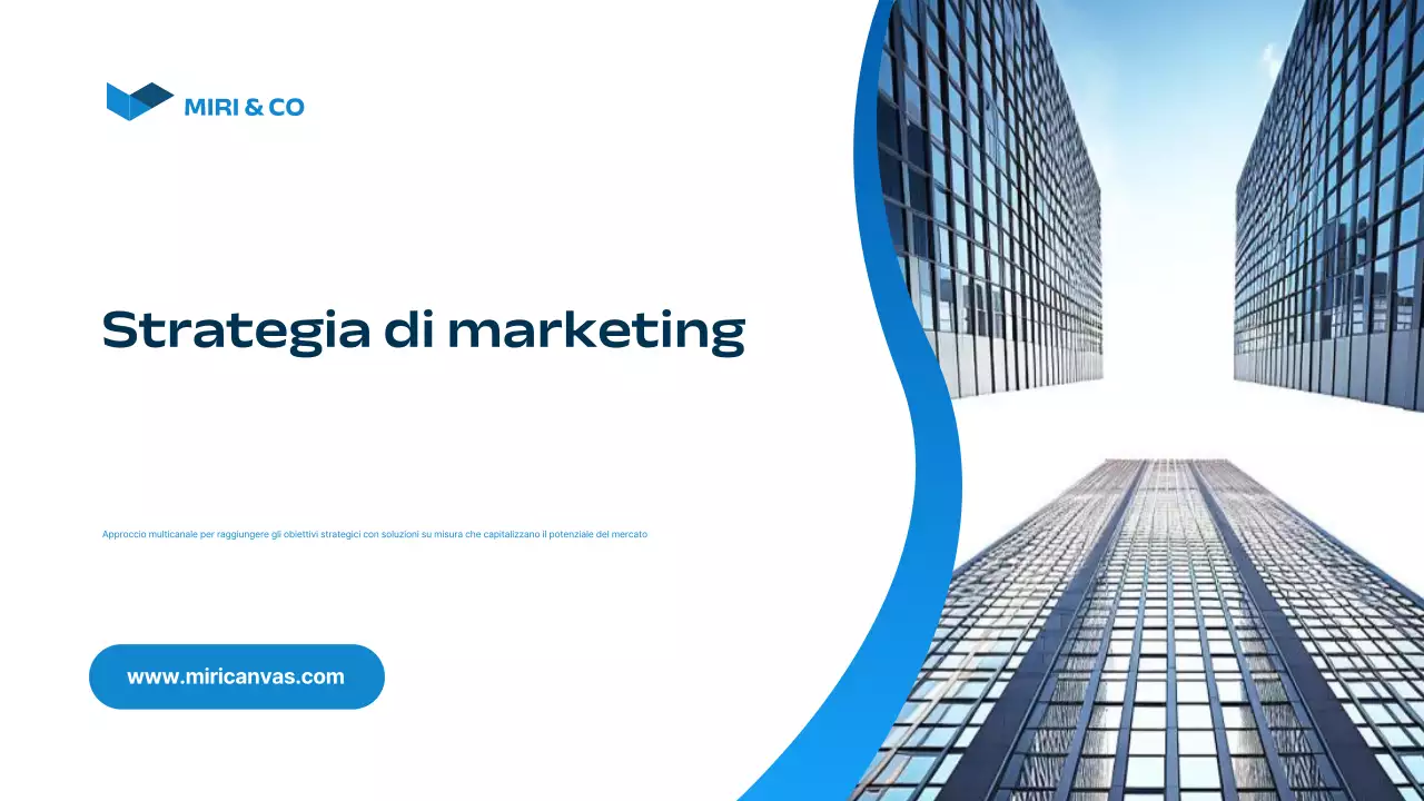 strategia di marketing blu moderno piano aziendale