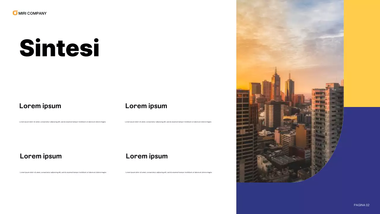 relazione aziendale moderna blu