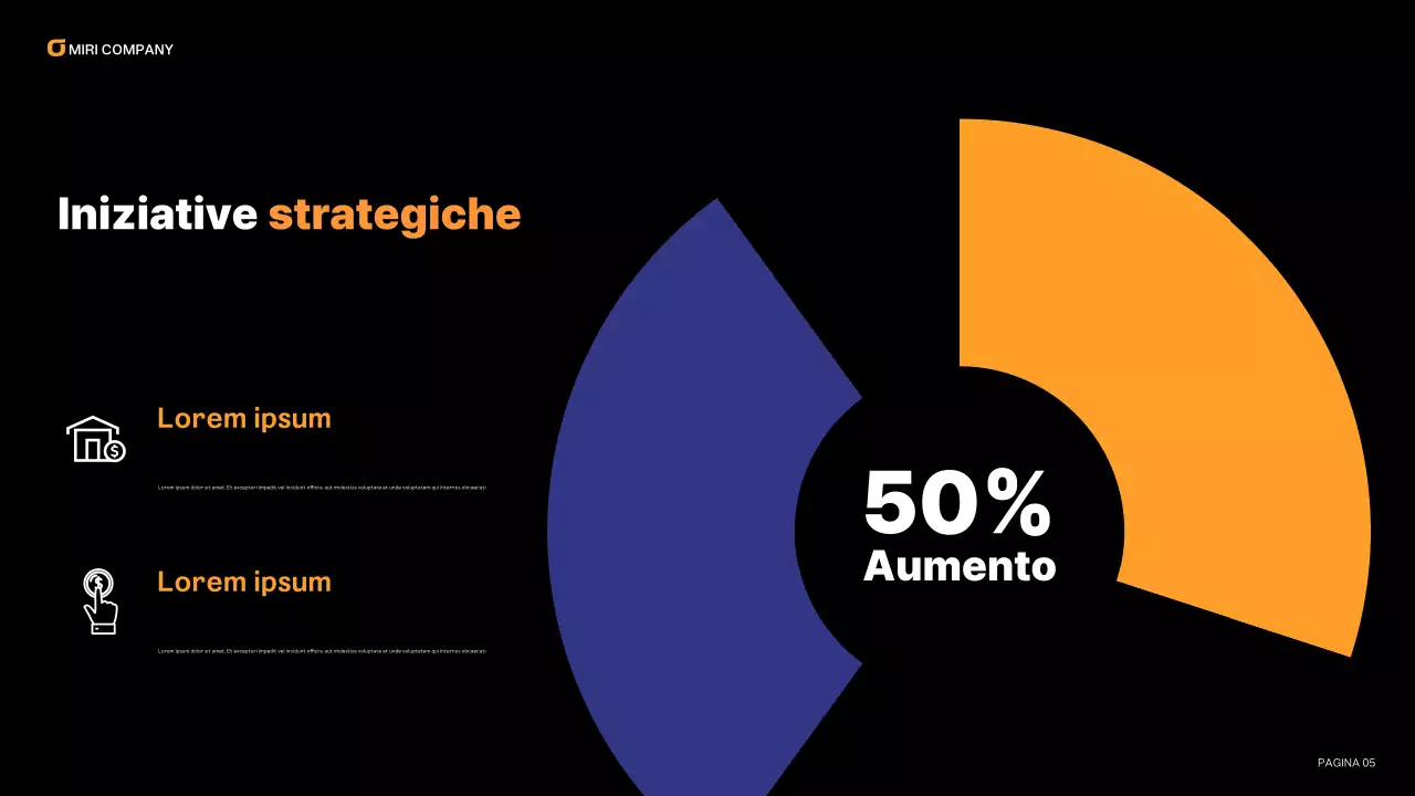 relazione aziendale moderna blu