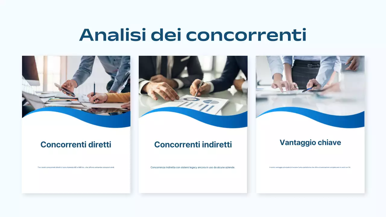 strategia di marketing blu moderno piano aziendale
