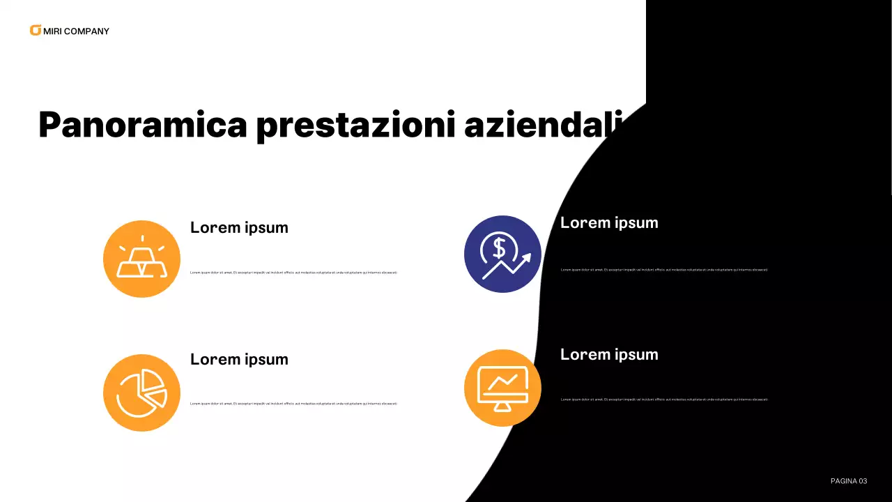 relazione aziendale moderna blu