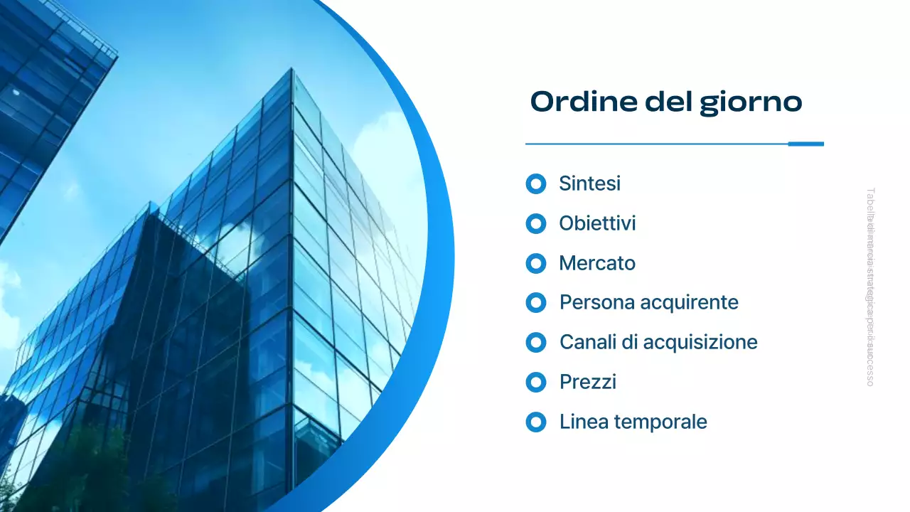 strategia di marketing blu moderno piano aziendale