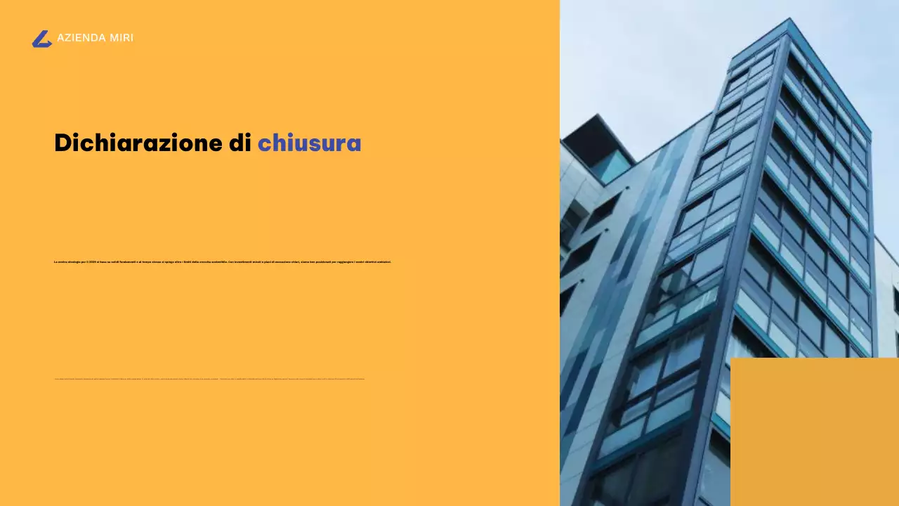 relazione d'impresa moderna arancione