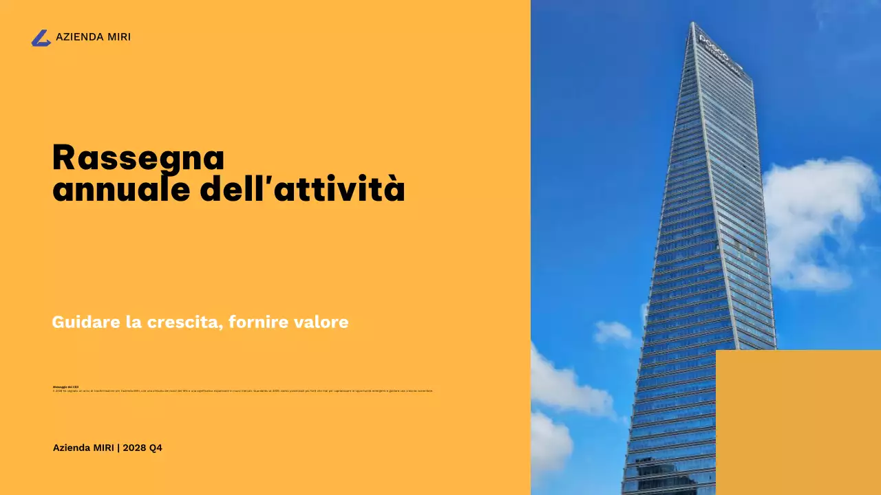 relazione d'impresa moderna arancione