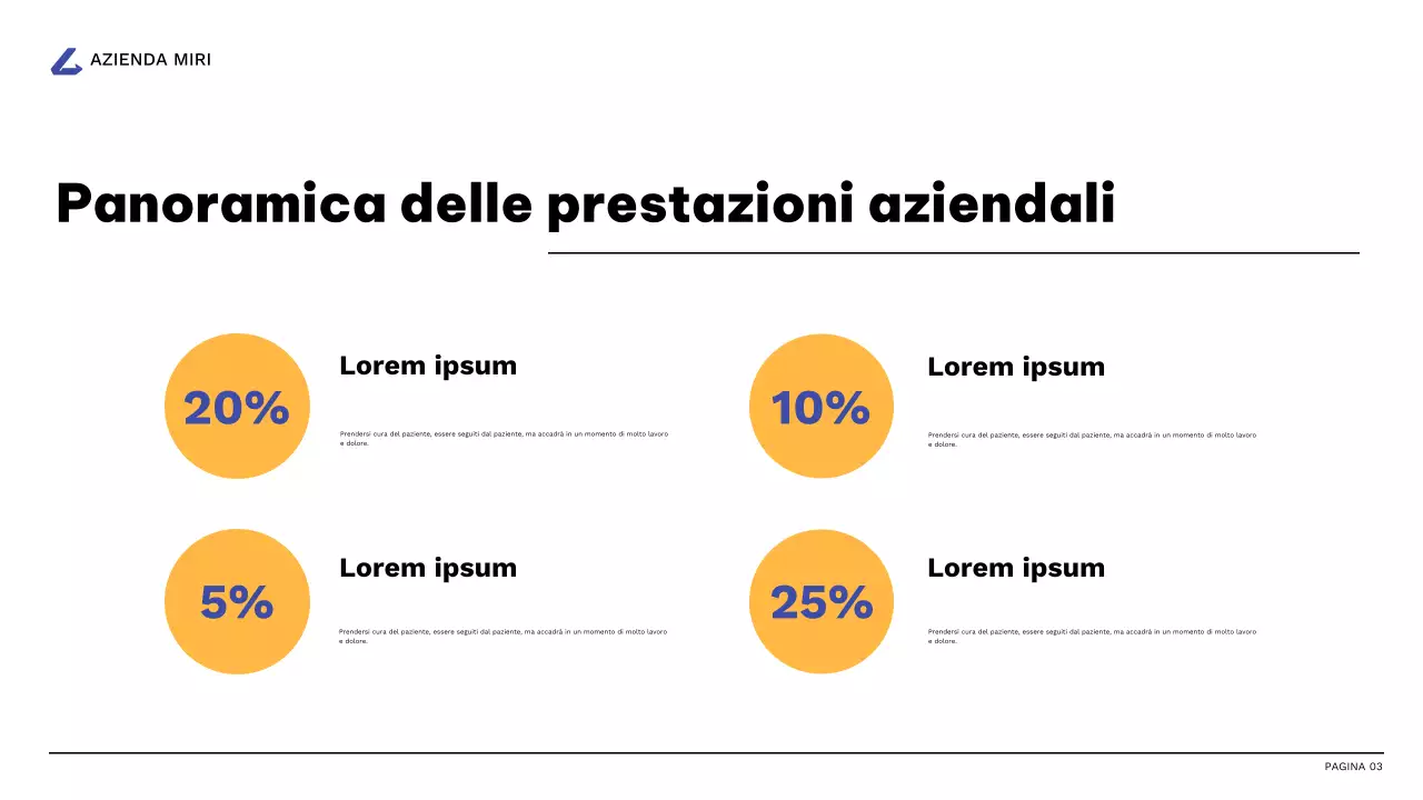 relazione d'impresa moderna arancione