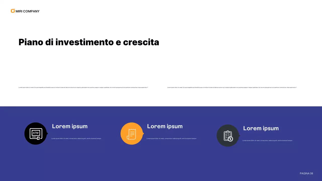 relazione aziendale moderna blu