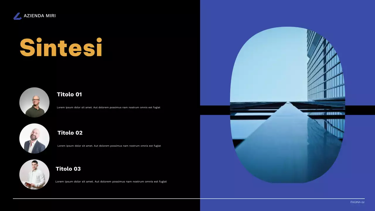 relazione d'impresa moderna arancione