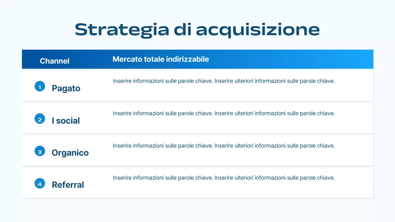 strategia di marketing blu moderno piano aziendale