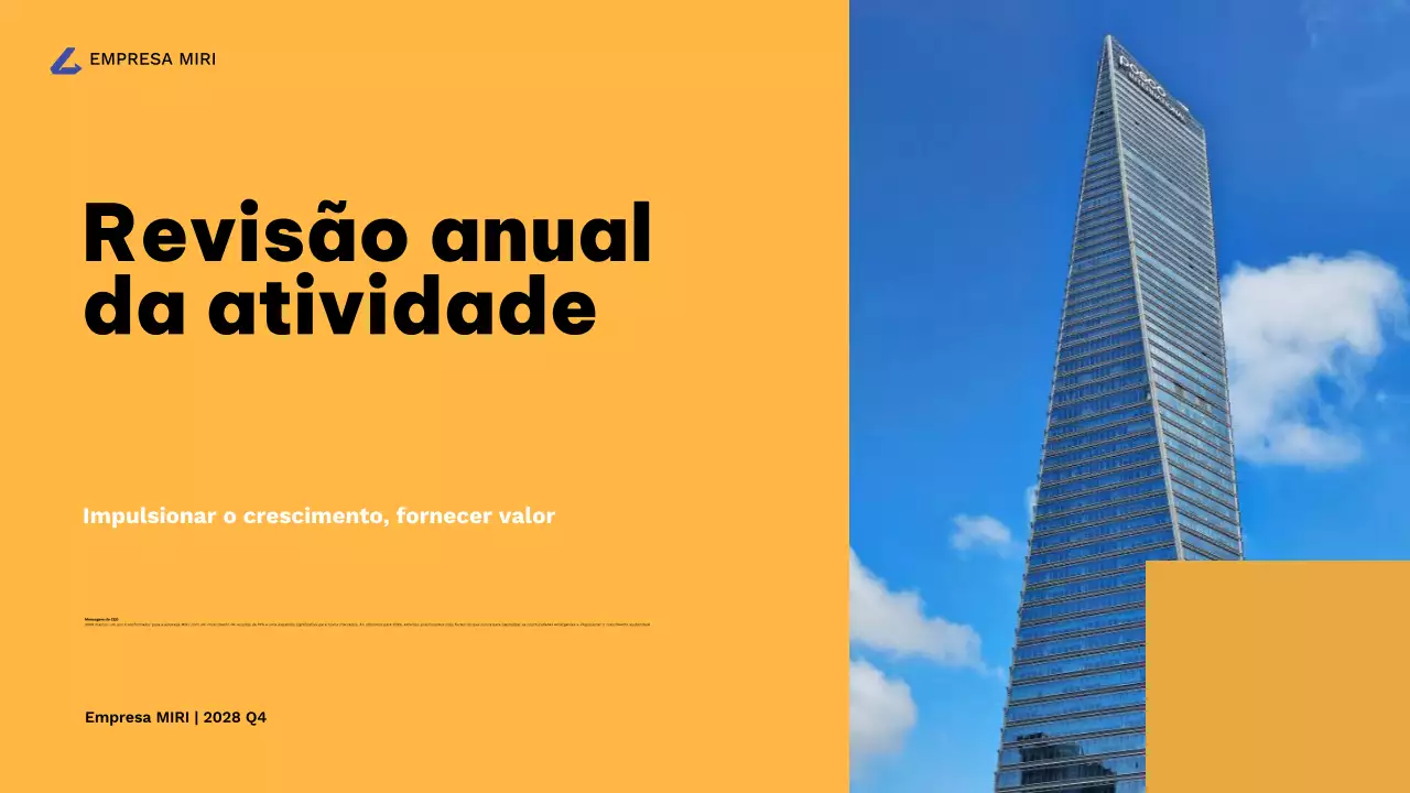 relatório de negócios da orange modern