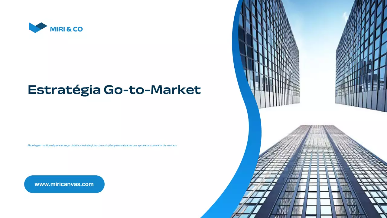 plano de negócios da estratégia de marketing blue modern