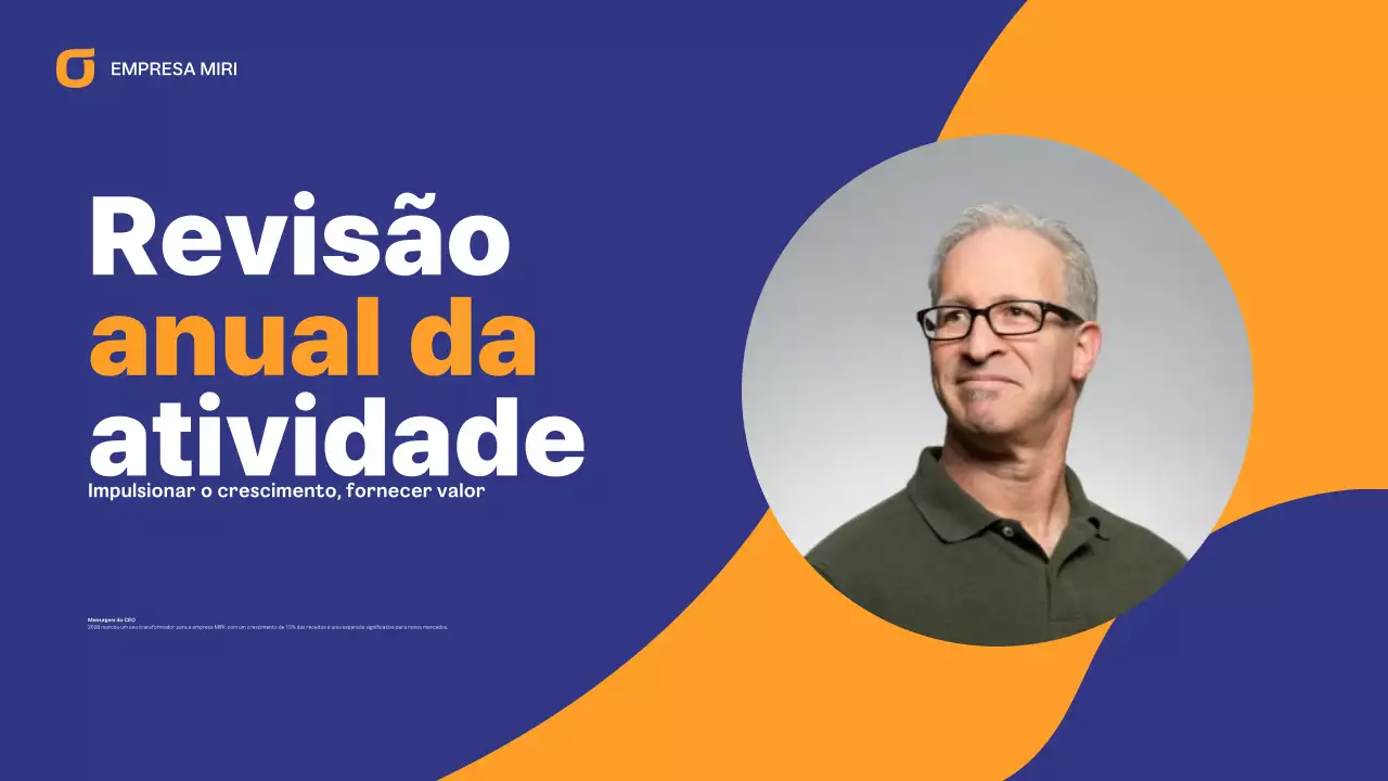 relatório de empresa moderna azul