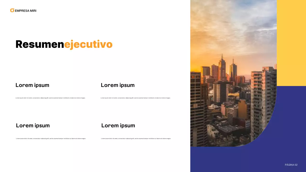 blue modern business report