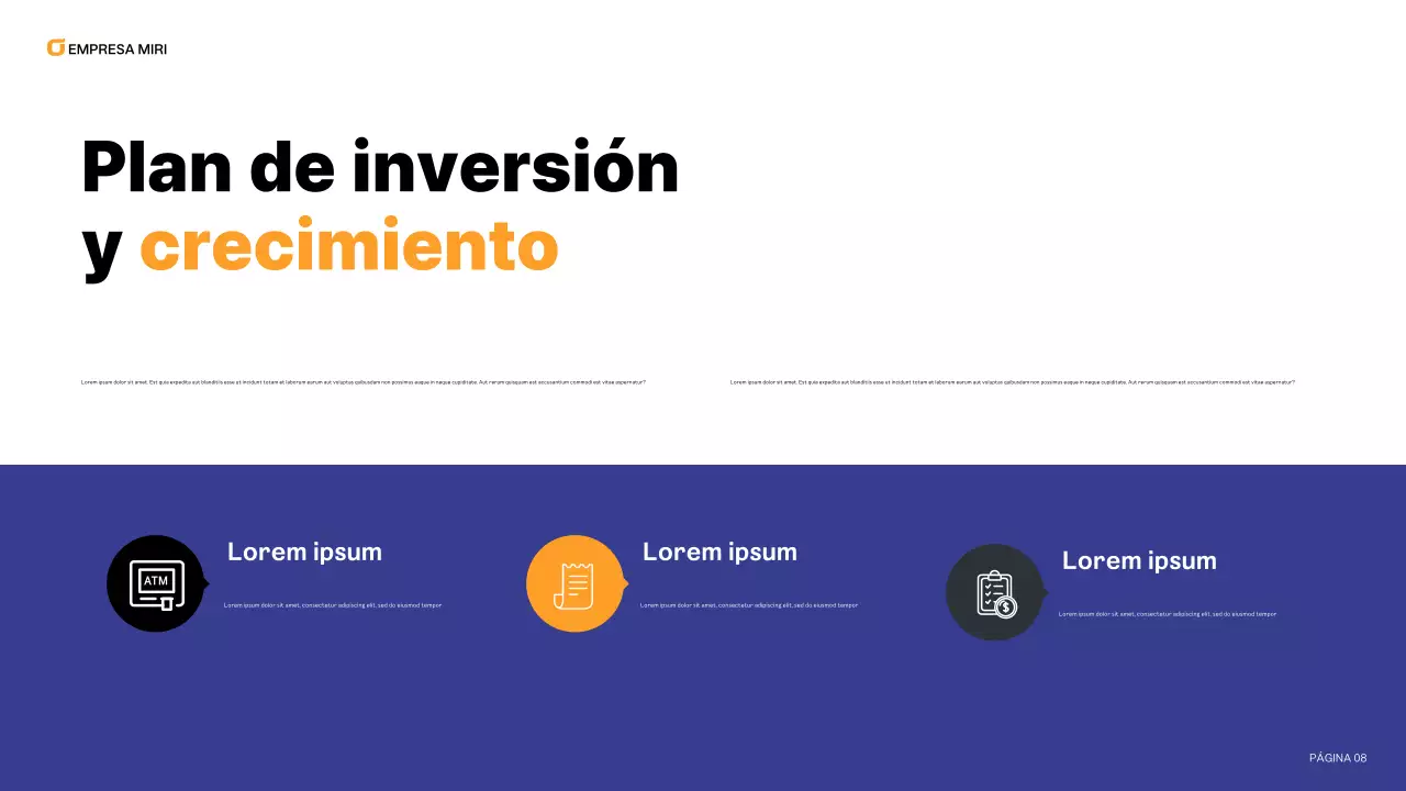 blue modern business report