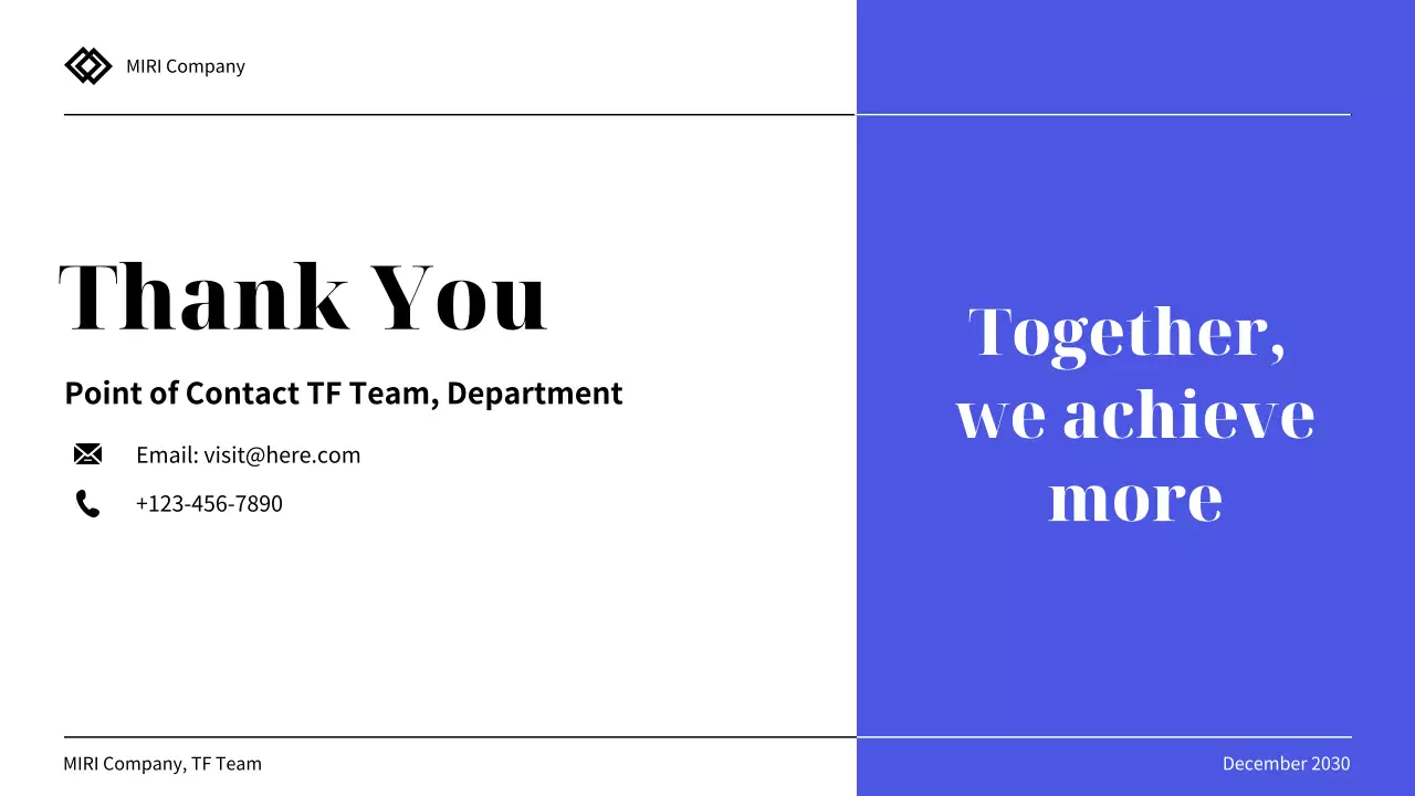 Blue Professional Business Report Presentation