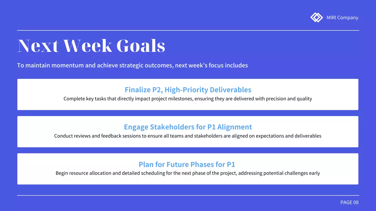 Blue Professional Business Report Presentation