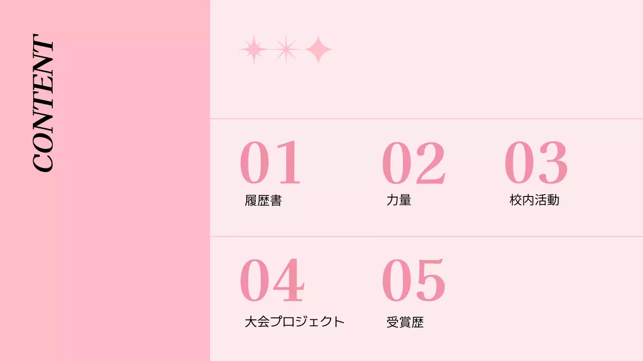 ピンク シンプル マーケティング ポートフォリオ プレゼンテーション