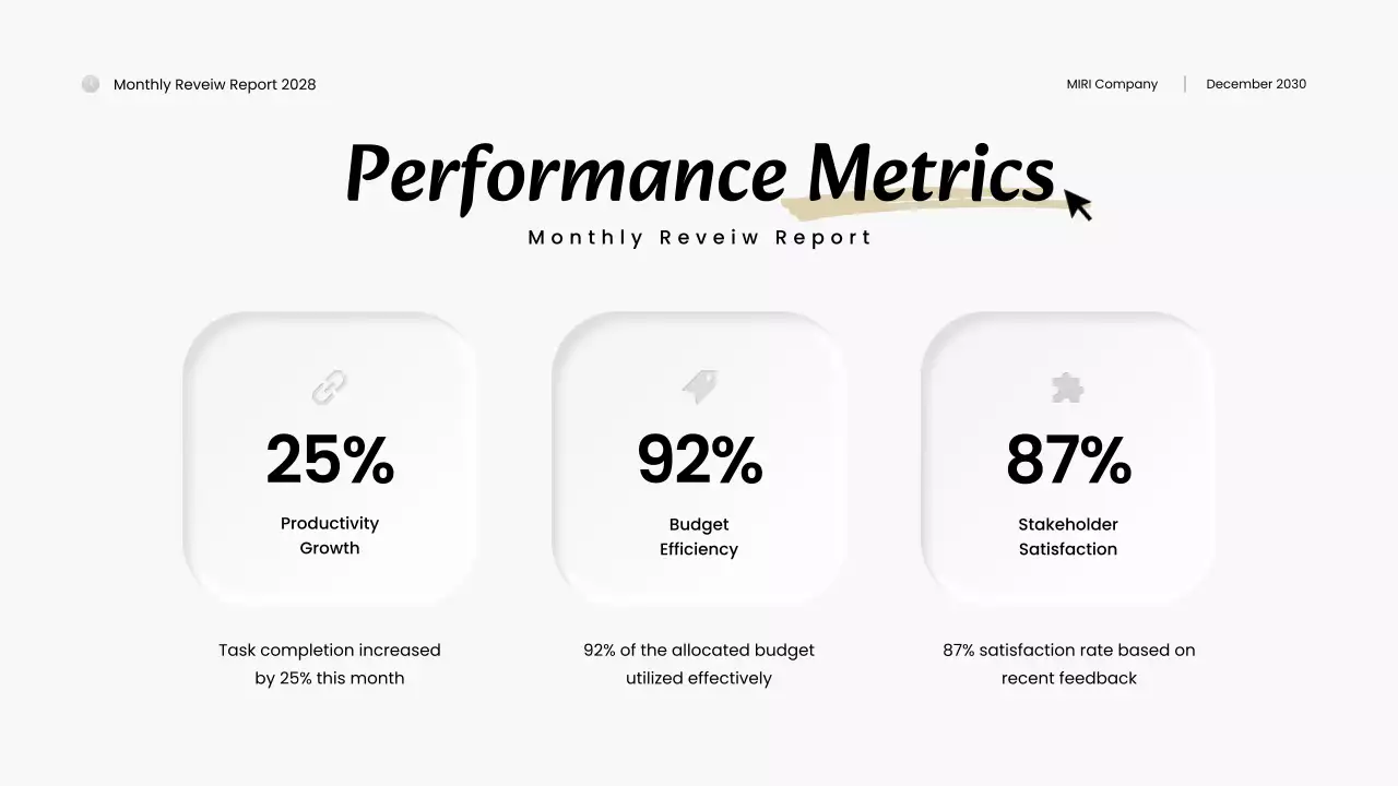White Modern Business Report Presentation