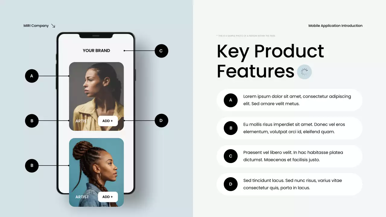 블루 모던 모바일 가이드 프레젠테이션