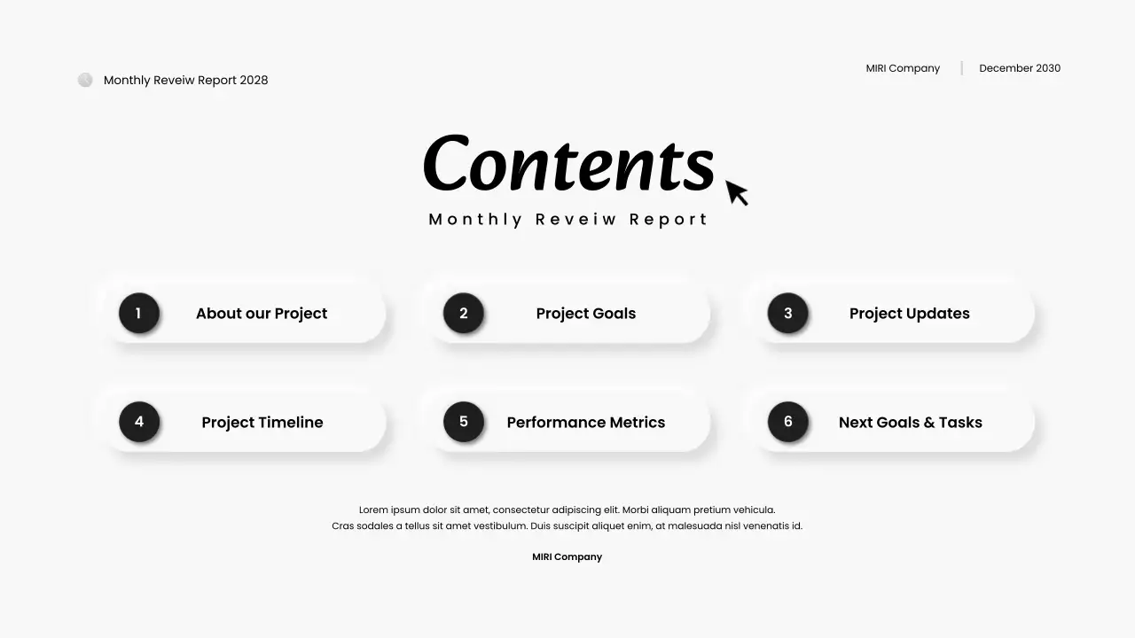 White Modern Business Report Presentation