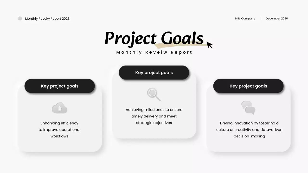 White Modern Business Report Presentation