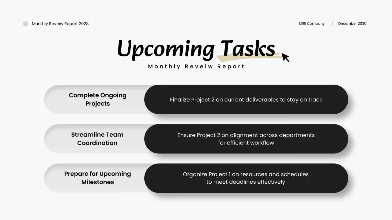 White Modern Business Report Presentation