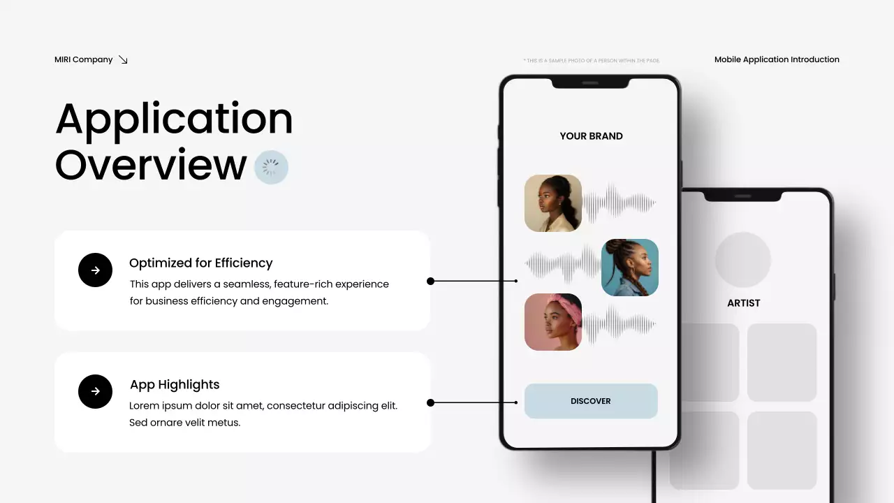 블루 모던 모바일 가이드 프레젠테이션