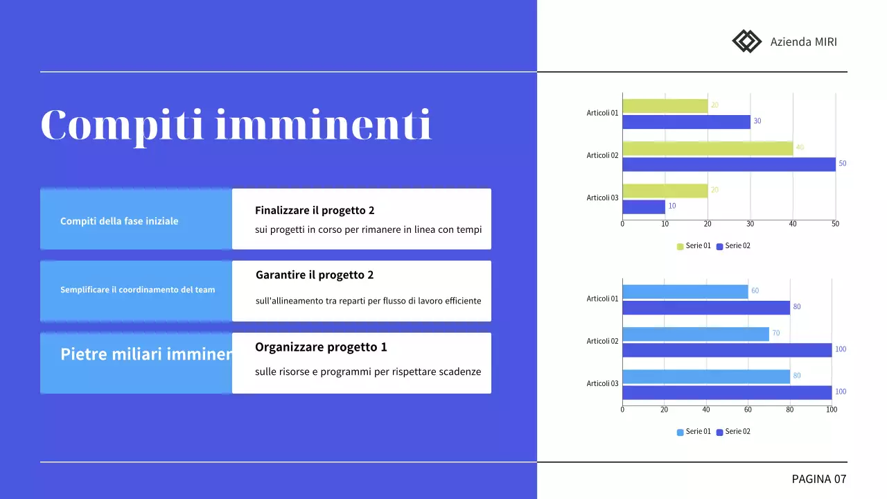 rapporto di revisione della presentazione professionale blu