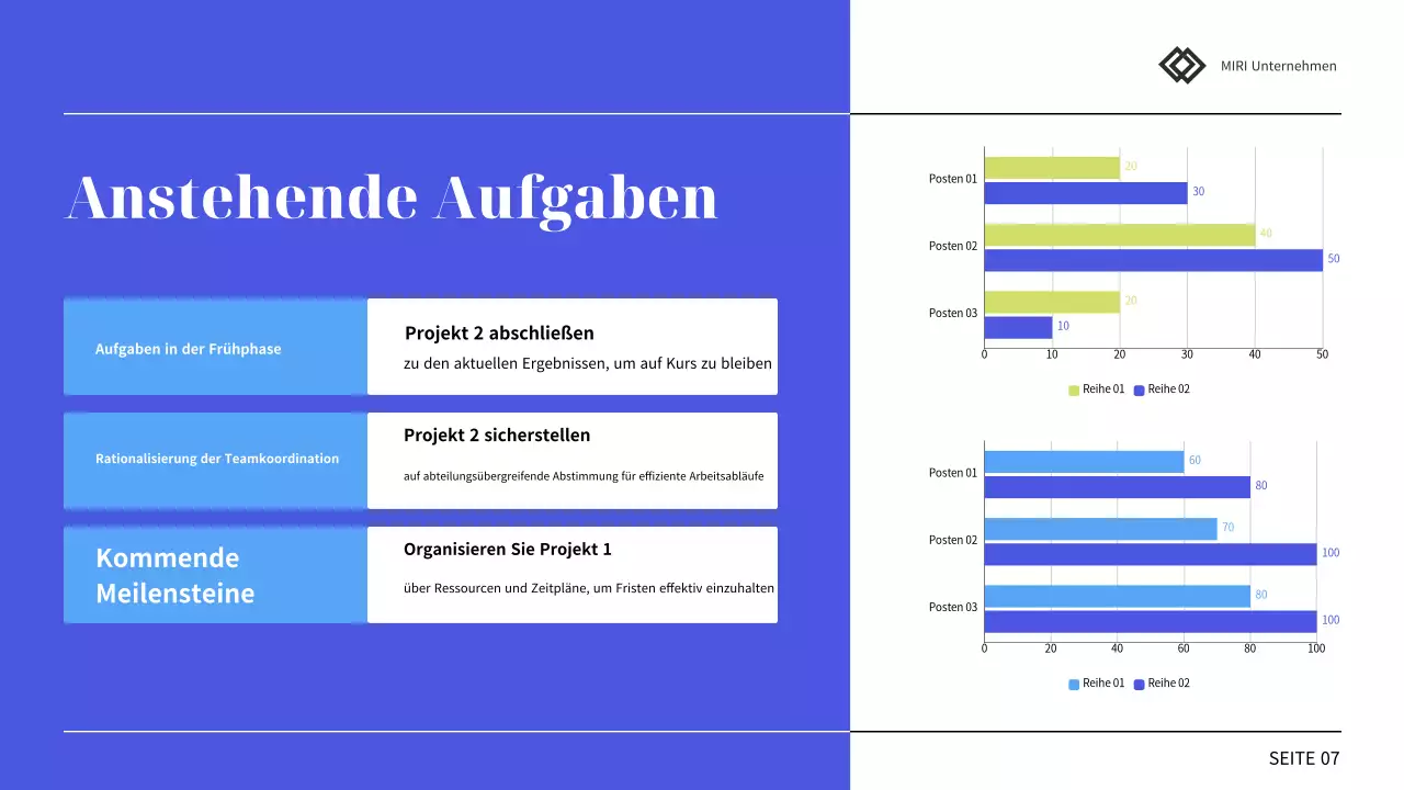 blue professional presentation review report
