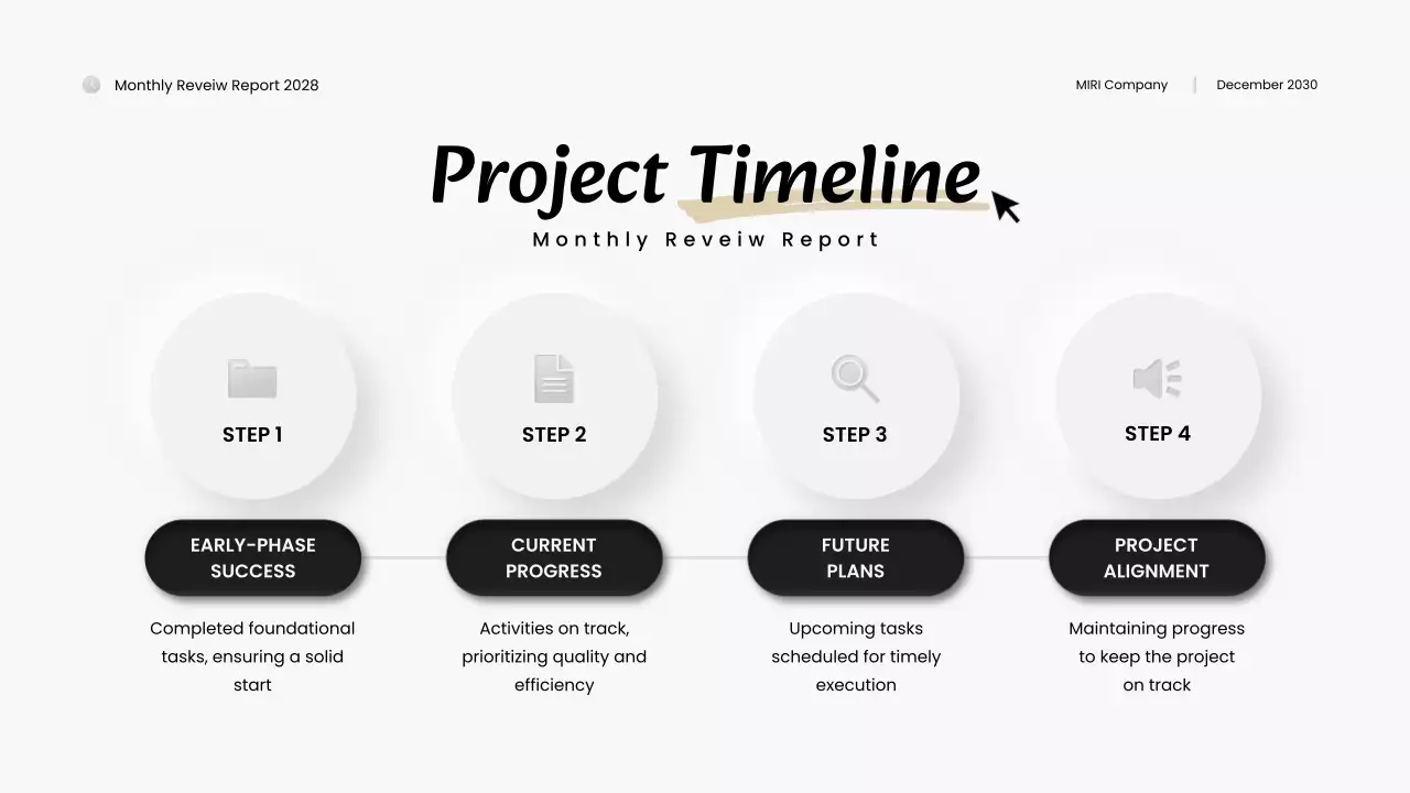 White Modern Business Report Presentation