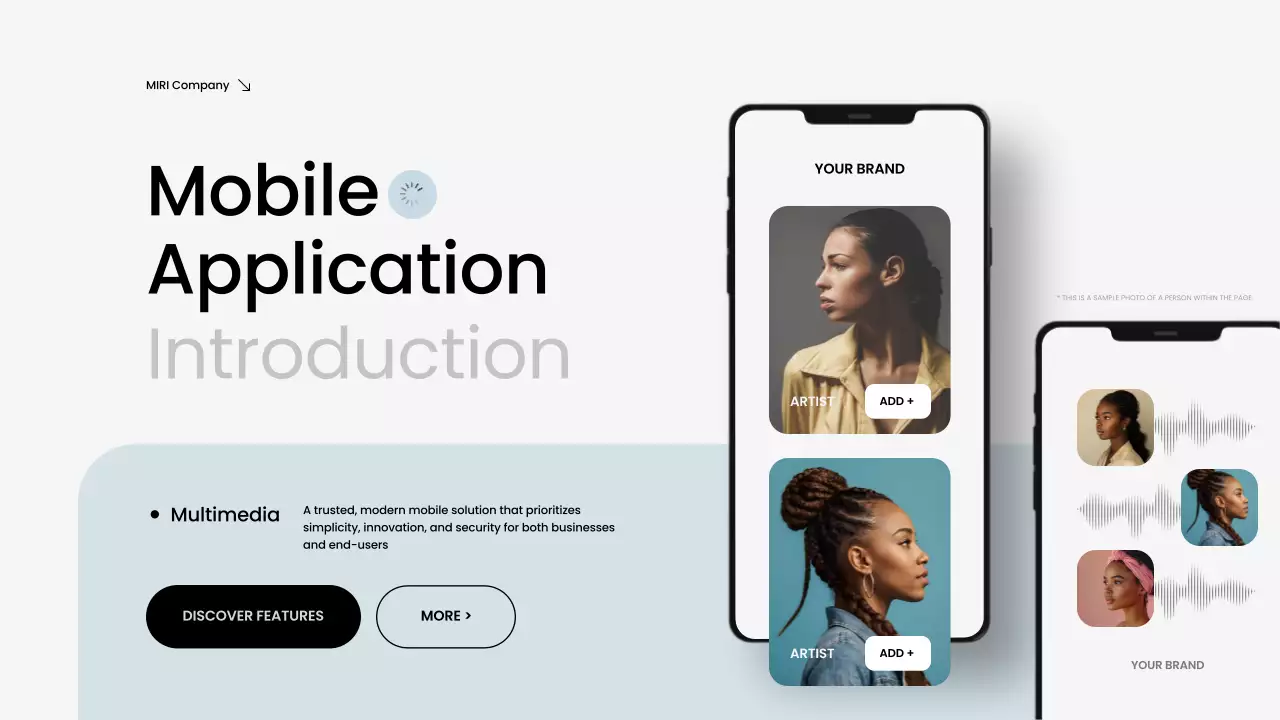블루 모던 모바일 가이드 프레젠테이션