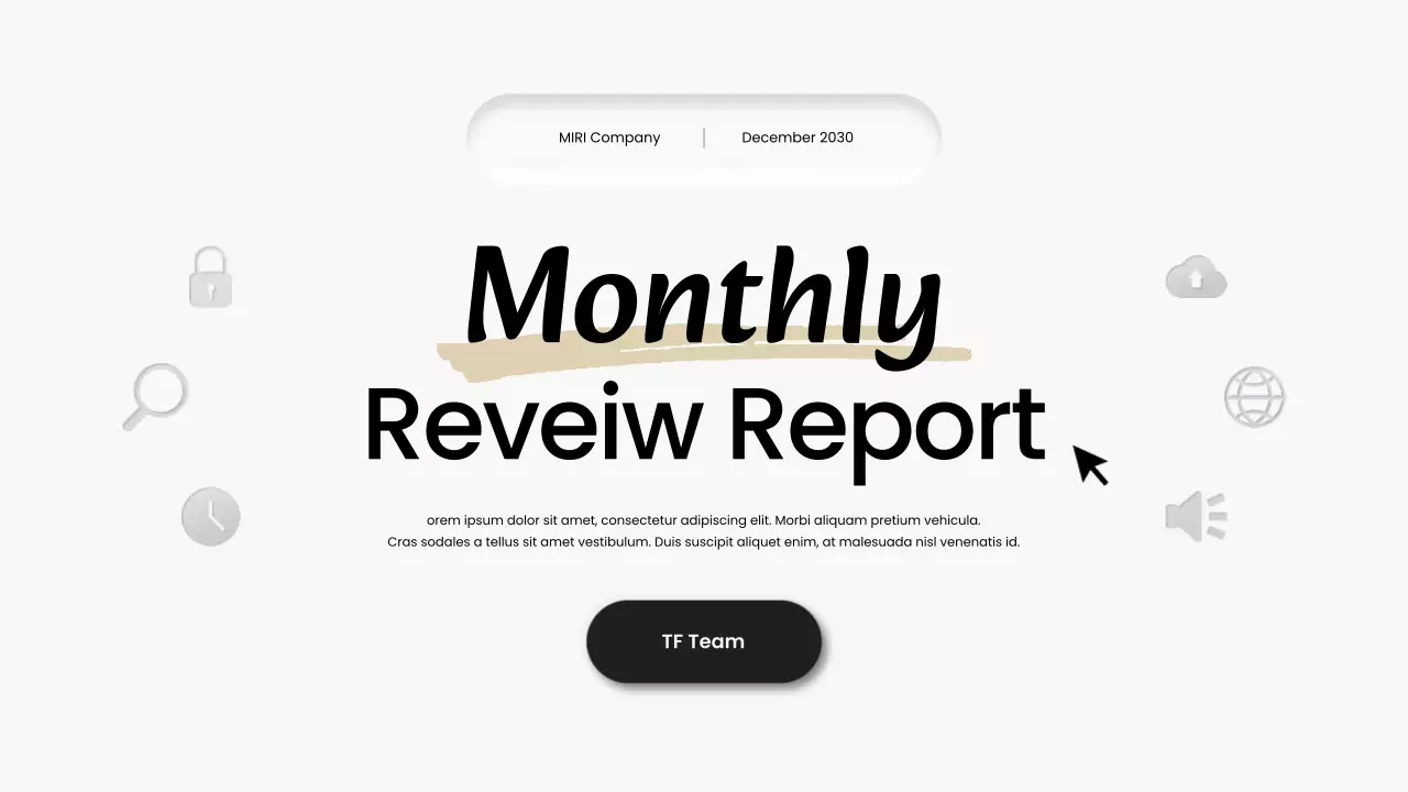 White Modern Business Report Presentation