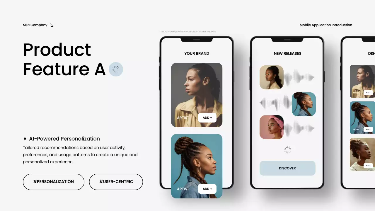 블루 모던 모바일 가이드 프레젠테이션
