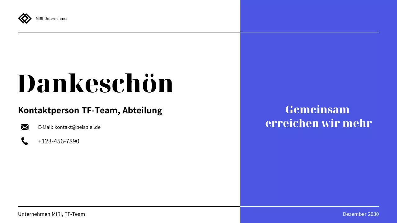 blue professional presentation review report