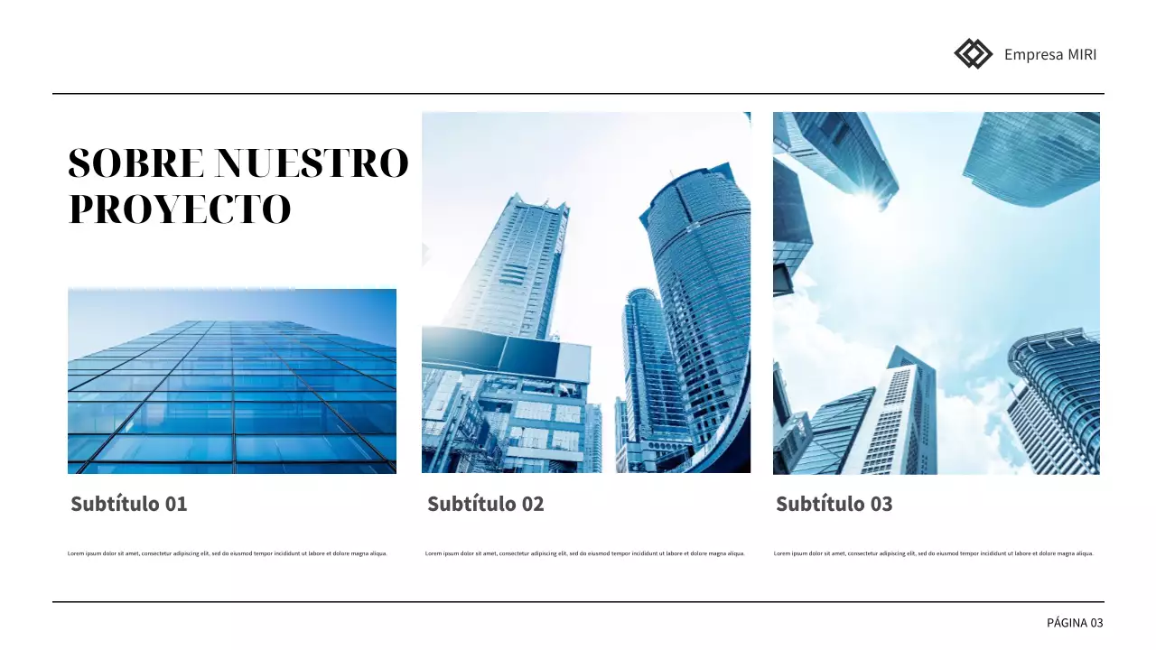 informe de revisión de la presentación profesional azul