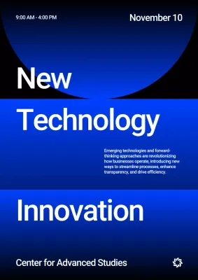 Blue Modern Technology Event Poster