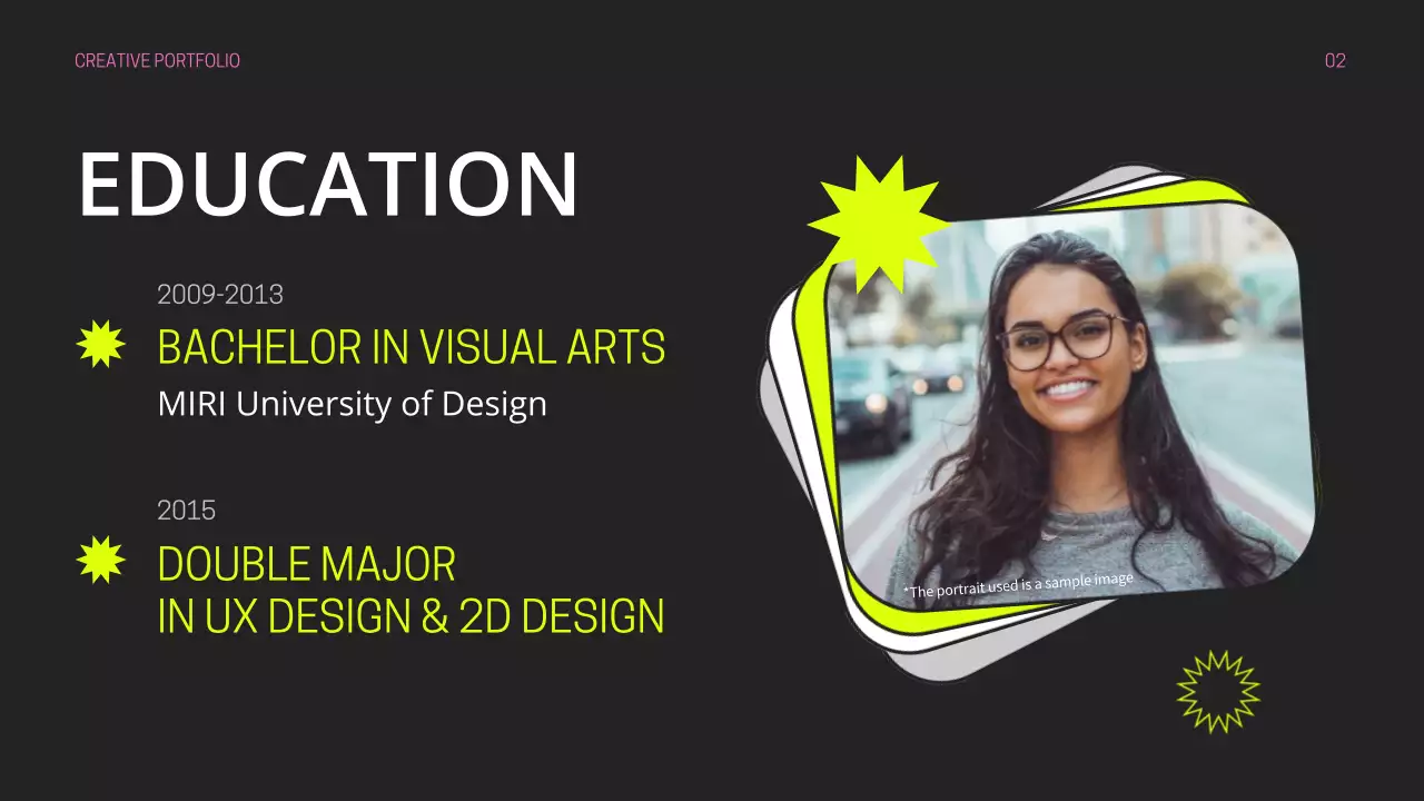 Trình bày danh mục đầu tư hiện đại Neon