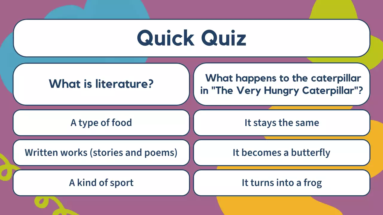 Purple Creative Literature Class Presentation